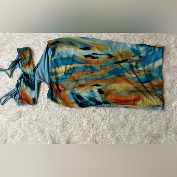 Asymmetrical Multicolor Dress - Picture 3 of 3